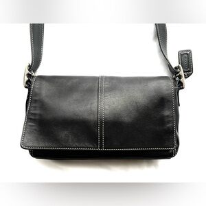 Coach Vintage Dark Leather Crossbody Bag